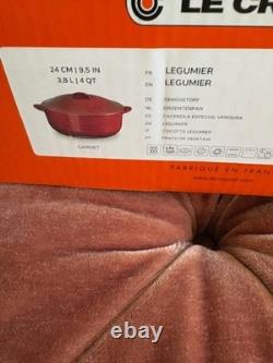 Le Creuset LEGUMIER Dutch Oven Cast Iron #24, 4 Qt, Rhode