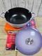 Le Creuset Marmit 22cm 2.7qt Bluebell Purple Silver Knob Soup Pot Dutch Oven Nib