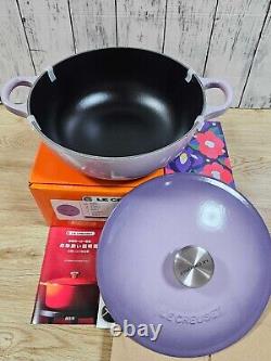 Le Creuset Marmit 22cm 2.7Qt Bluebell Purple Silver Knob Soup Pot Dutch oven NIB