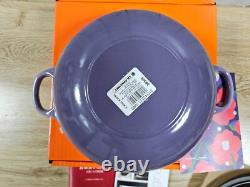 Le Creuset Marmit 22cm 2.7Qt Bluebell Purple Silver Knob Soup Pot Dutch oven NIB