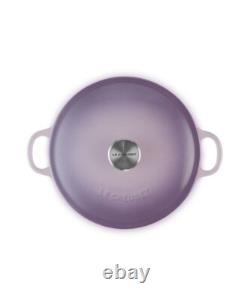 Le Creuset Marmit 22cm 2.7Qt Bluebell Purple Silver Knob Soup Pot Dutch oven NIB