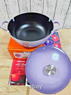Le Creuset Marmite 22cm 2.7Qt Soup Pot Bluebell Purple Cast Iron Dutch Oven NEW