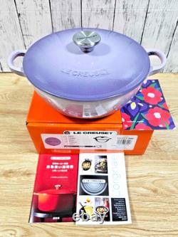 Le Creuset Marmite 22cm 2.7Qt Soup Pot Bluebell Purple Cast Iron Dutch Oven NEW