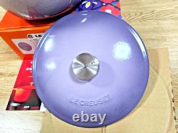 Le Creuset Marmite 22cm 2.7Qt Soup Pot Bluebell Purple Cast Iron Dutch Oven NEW