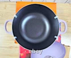 Le Creuset Marmite 22cm 2.7Qt Soup Pot Bluebell Purple Cast Iron Dutch Oven NEW