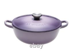 Le Creuset Marmite 22cm 2.7Qt Soup Pot Bluebell Purple Cast Iron Dutch Oven NEW