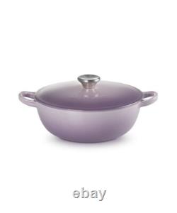 Le Creuset Marmite 22cm 2.7Qt Soup Pot Bluebell Purple Cast Iron Dutch Oven NEW