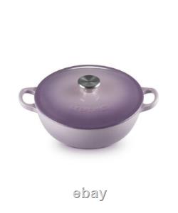 Le Creuset Marmite 22cm 2.7Qt Soup Pot Bluebell Purple Cast Iron Dutch Oven NEW