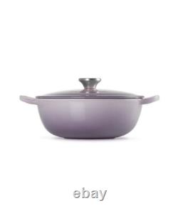 Le Creuset Marmite 22cm 2.7Qt Soup Pot Bluebell Purple Cast Iron Dutch Oven NEW