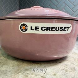 Le Creuset Mauve Pink 4.5 Cast Iron Heritage Cocotte Dutch Oven NWT Hard To Find