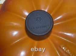 Le Creuset Orange Pumpkin Cocotte Dutch Oven Cast Iron Enamel Coated 2QT 1.9L
