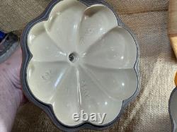 Le Creuset Orange Pumpkin Cocotte Dutch Oven Cast Iron Enamel Coated 2QT 1.9L