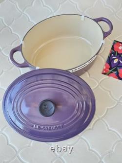 Le Creuset Oval Dutch Oven 25cm 3.5qt Cassis Purple Cast Iron Unused NoBox Scuff