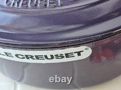 Le Creuset Oval Dutch Oven 25cm 3.5qt Cassis Purple Cast Iron Unused NoBox Scuff