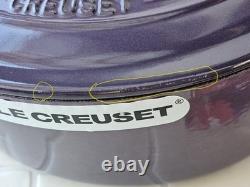 Le Creuset Oval Dutch Oven 25cm 3.5qt Cassis Purple Cast Iron Unused NoBox Scuff