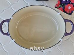 Le Creuset Oval Dutch Oven 25cm 3.5qt Cassis Purple Cast Iron Unused NoBox Scuff