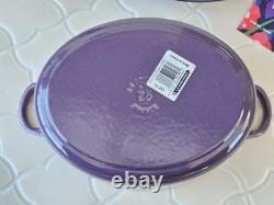 Le Creuset Oval Dutch Oven 25cm 3.5qt Cassis Purple Cast Iron Unused NoBox Scuff