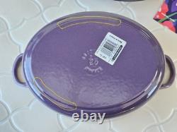 Le Creuset Oval Dutch Oven 25cm 3.5qt Cassis Purple Cast Iron Unused NoBox Scuff