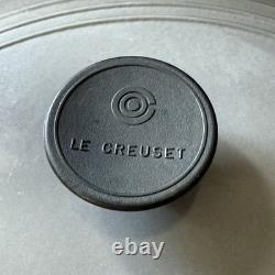 Le Creuset Oval Dutch Oven Size G 6.75 Qt Grey France Cast Iron Lid