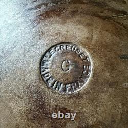 Le Creuset Oval Dutch Oven Size G 6.75 Qt Grey France Cast Iron Lid