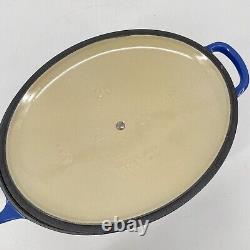 Le Creuset Oval blue Dutch Oven 3.5 QT Made In France Dune #25 13x10