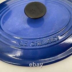 Le Creuset Oval blue Dutch Oven 3.5 QT Made In France Dune #25 13x10