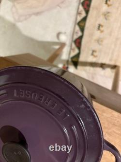 Le Creuset Purple Cast Iron Cocotte Round Dutch Oven 22cm