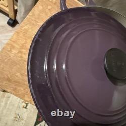 Le Creuset Purple Cast Iron Cocotte Round Dutch Oven 22cm