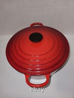 Le Creuset Red Cast Iron Dutch Oven #26 5.5 Quart Made France Enameled