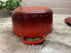 Le Creuset Red Signature Cast Iron Dutch Oven #26, 5.5 Qt. VUC