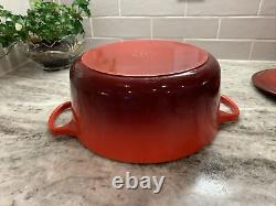 Le Creuset Red Signature Cast Iron Dutch Oven #26, 5.5 Qt. VUC