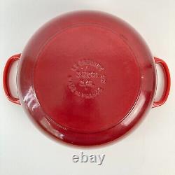 Le Creuset Round Dutch Oven 3.5 qt #24 Red Enamel Cast Iron FRANCE VTG