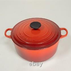 Le Creuset Round Dutch Oven 4.2L 4.5qt 24cm Red Enamel Cast Iron FRANCE