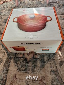 Le Creuset SIGNATURE ENAMELED CAST IRON Flame Color Round Dutch Oven