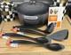 Le Creuset Signature 5.5 Qt Round Dutch Oven Oyster 4/p Bi Material Utensils