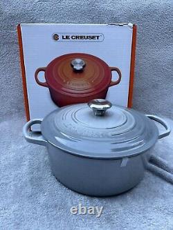 Le Creuset Signature Cast Iron 5.5 Quart Round Dutch Oven Mist Gray NEW In Box