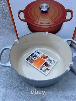 Le Creuset Signature Cast Iron 5.5 Quart Round Dutch Oven Mist Gray NEW In Box