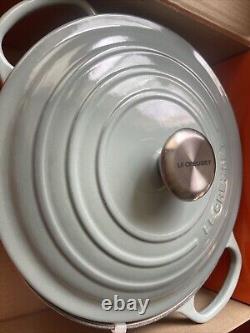 Le Creuset Signature Cast Iron 5.5 Quart Round Dutch Oven, Sea Salt Factory Defc