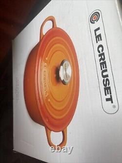 Le Creuset Signature Cast Iron 5.5 Quart Round Dutch Oven, Sea Salt Factory Defc