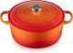 Le Creuset Signature Cast Iron 7.25 Quart Round Dutch Oven Flame Orange