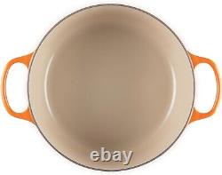Le Creuset Signature Cast Iron 7.25 Quart Round Dutch Oven Flame Orange