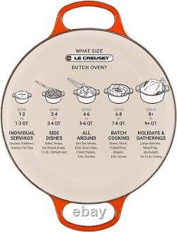 Le Creuset Signature Cast Iron 7.25 Quart Round Dutch Oven Flame Orange