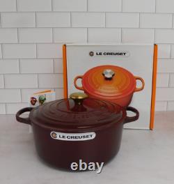 Le Creuset Signature Cast Iron 7.25 Quart Round Dutch Oven, Rhone NEW
