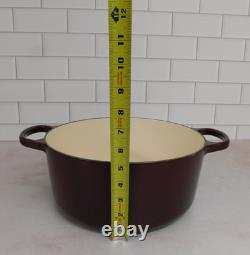 Le Creuset Signature Cast Iron 7.25 Quart Round Dutch Oven, Rhone NEW