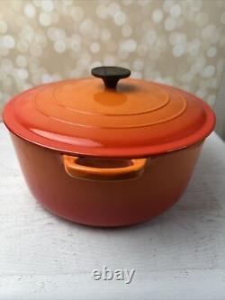 Le Creuset Signature Cast Iron 9 Quart Round Dutch Oven, Flame Orange