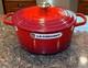 Le Creuset Signature Enamel Cast Iron No. 26 Cerise Dutch Oven With Lid, 5.5 Qt