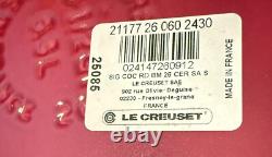 Le Creuset Signature Enamel Cast Iron No. 26 Cerise Dutch Oven with Lid, 5.5 Qt
