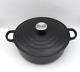 Le Creuset Signature Enameled Cast Iron Dutch Oven #24 Matt Black 3 1/2 Qt New