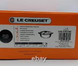Le Creuset Signature Enameled Cast Iron Dutch Oven #24 Matt Black 3 1/2 QT NEW