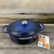 Le Creuset Signature Enameled Cast Iron Oval Dutch Oven 6 3/4 Qt. Lapis Scuffed